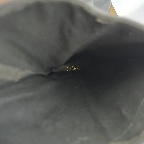 Vintage Calico Womens US 5.5 Black Leather Boots Western Boho Cowgirl Riding 70s - Picture 12 of 14